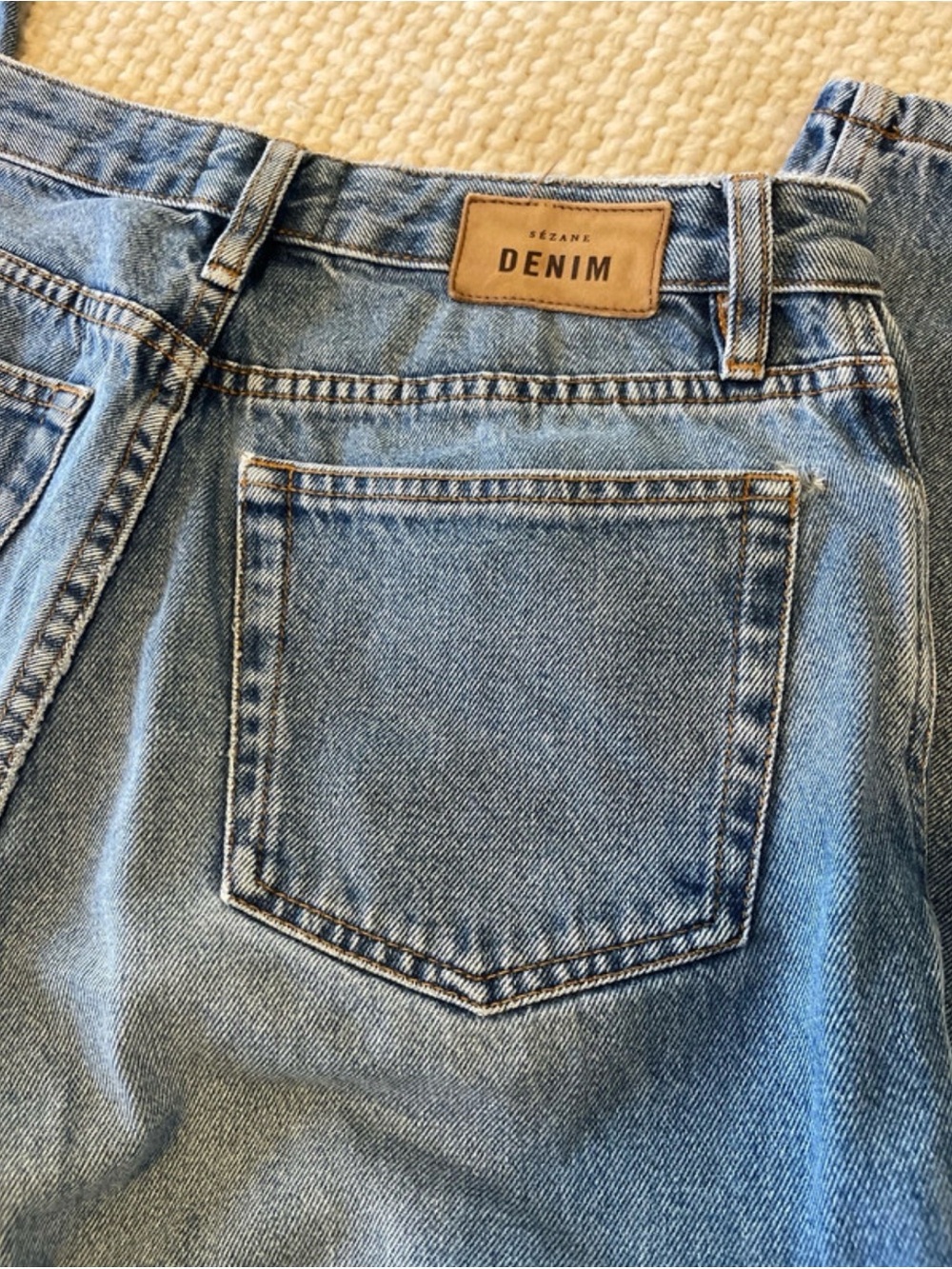 Sezane ‘Brut Sexy’ Straight Leg Light Blue Denim Jeans - Size 29 / US 6 - Picture 5 of 11
